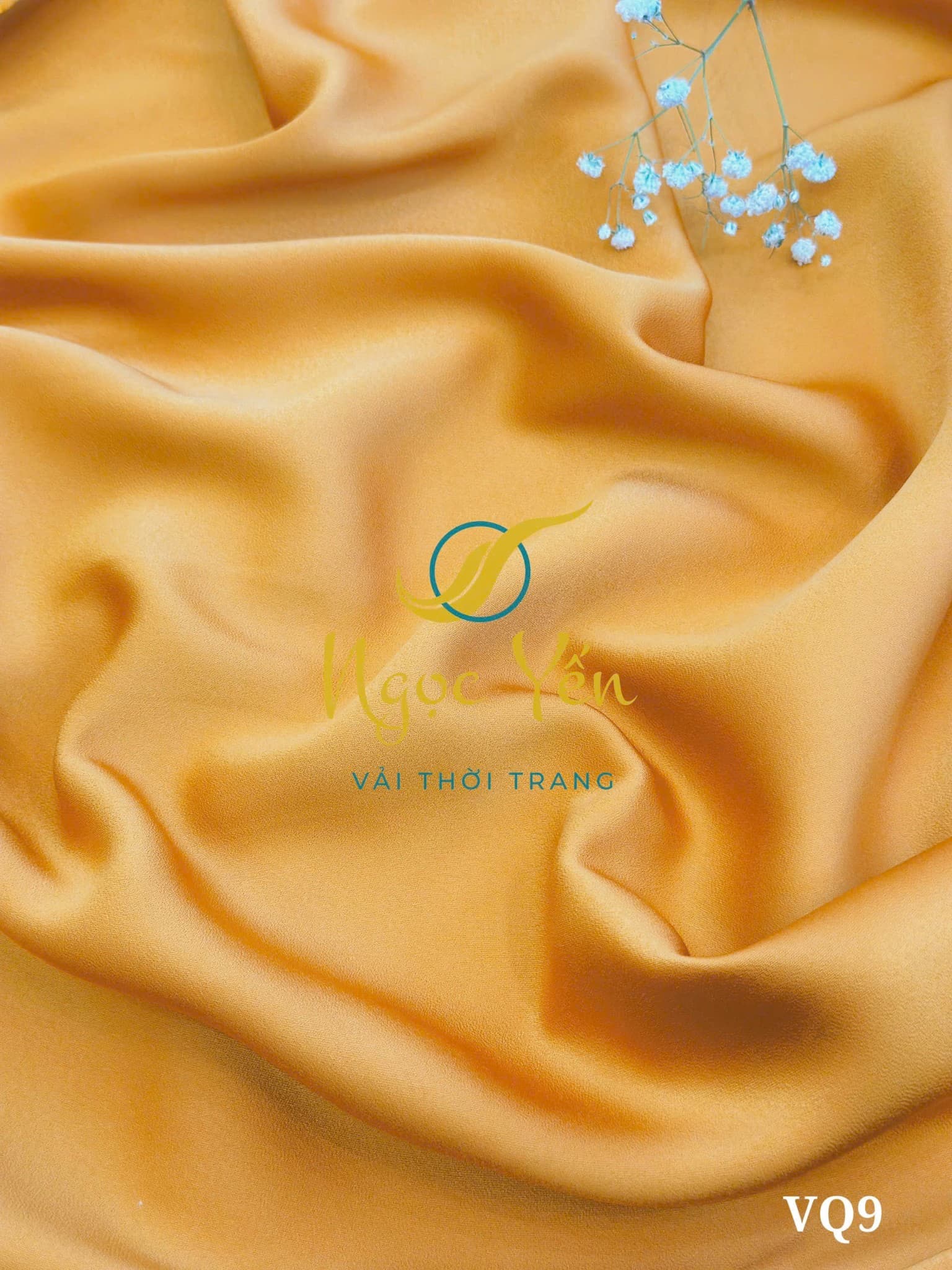 VA FG04/9-Vải áo lụa tơ tằm tencel màu vàng