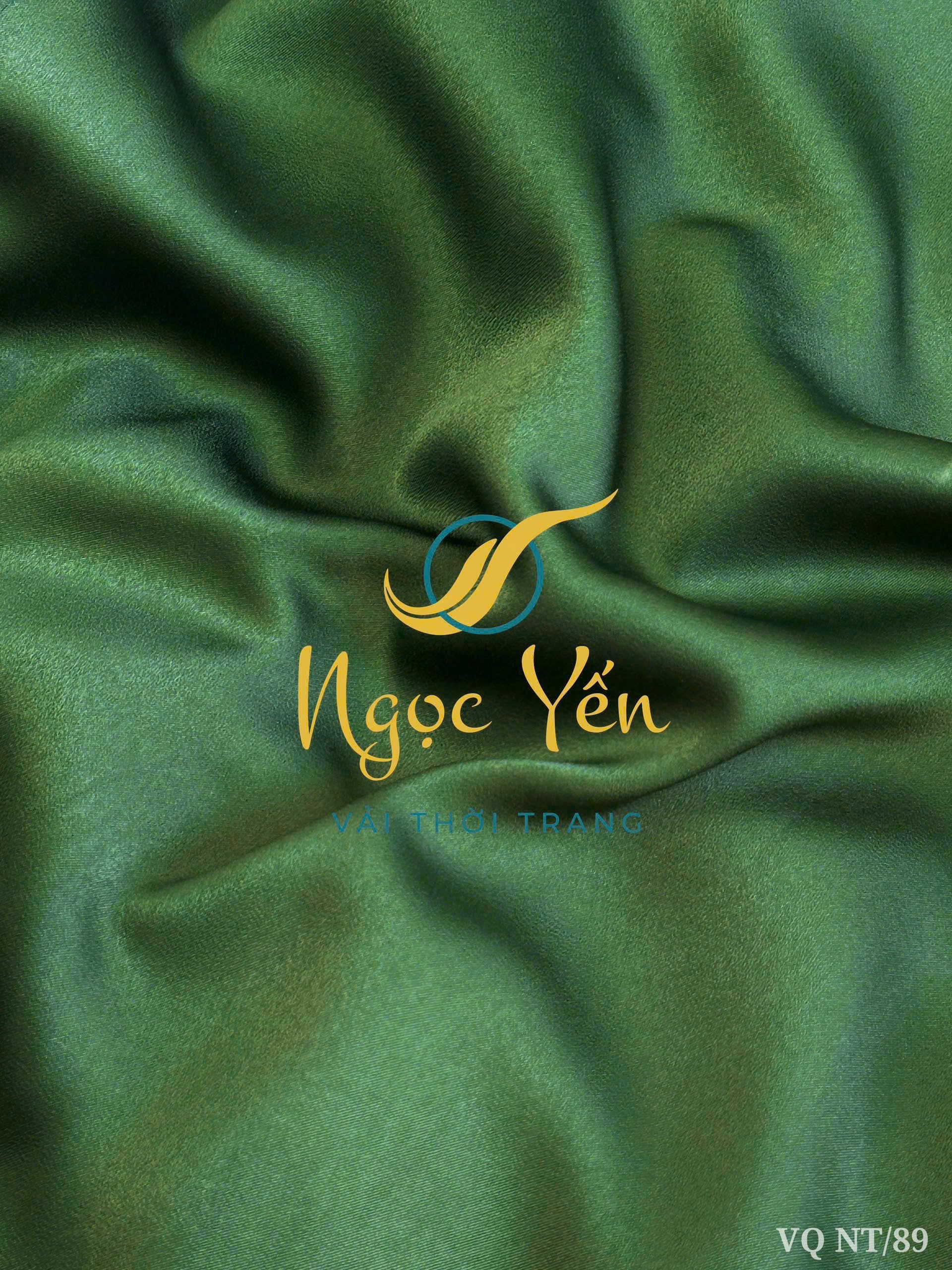 VA FG12/8-Vải áo dài lụa hoa xanh
