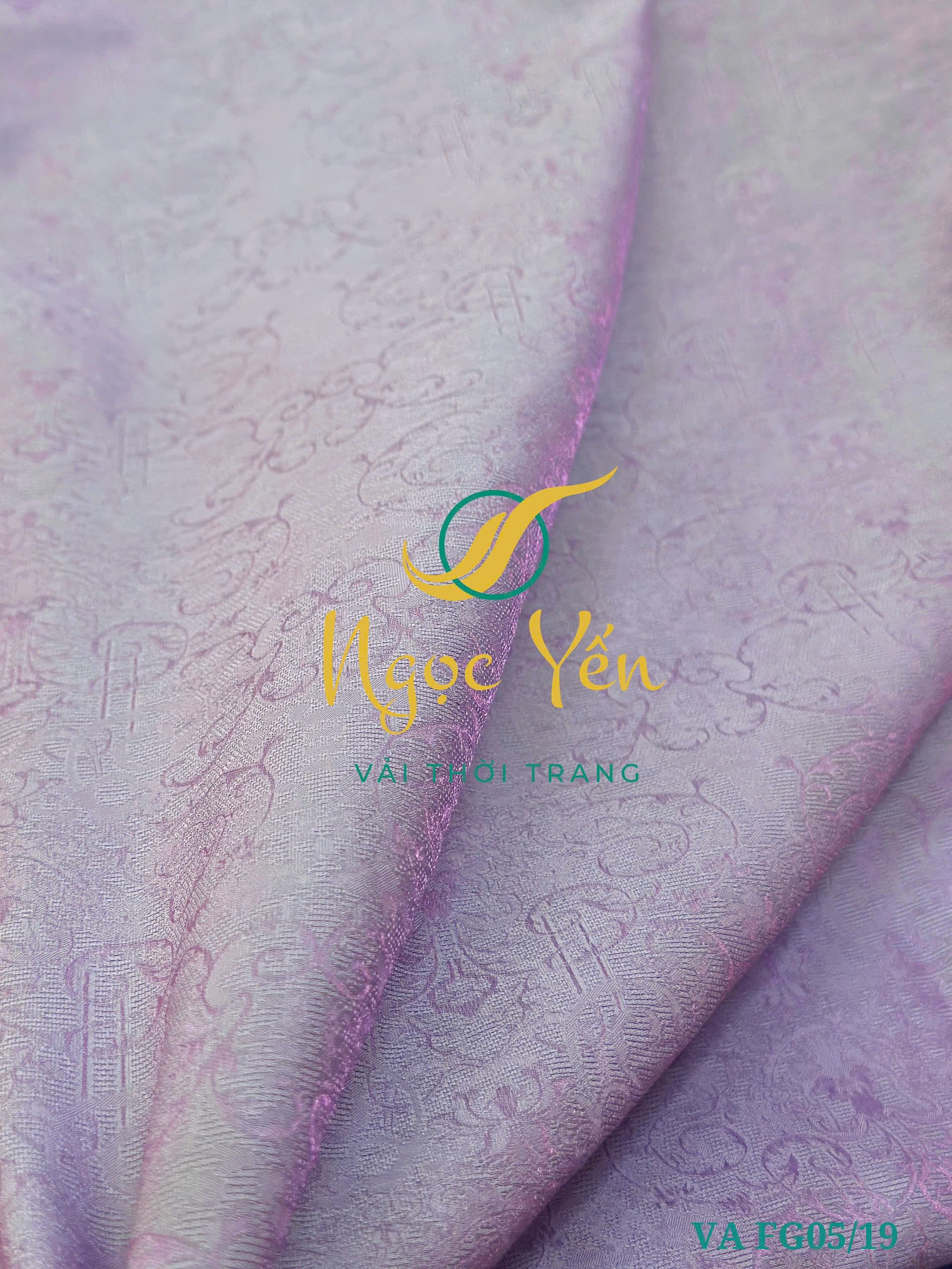 VA FG05/19-Vải áo dài lụa tencel tím